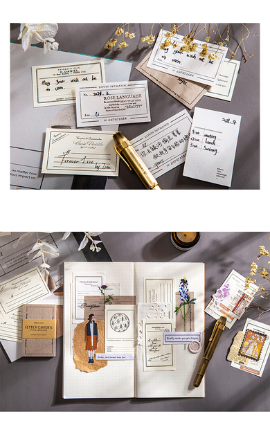 Papierowy zeszyt w stylu vintage do scrapbookingu i dekoracji - specjalny pad DIY z karteczkami do planowania i zdobieniem albumów zdjęć - Wianko - 17