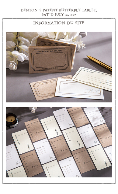 Papierowy zeszyt w stylu vintage do scrapbookingu i dekoracji - specjalny pad DIY z karteczkami do planowania i zdobieniem albumów zdjęć - Wianko - 4