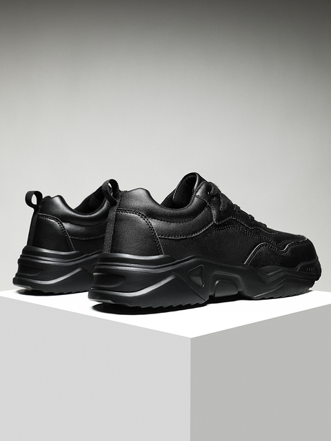Męskie nieformalne buty zimowe CIFIMI, skórzane sneaker o dużych rozmiarach 38-46, czarne, dodatkowa warstwa bawełny, idealne na co dzień i piesze wycieczki - Wianko - 10
