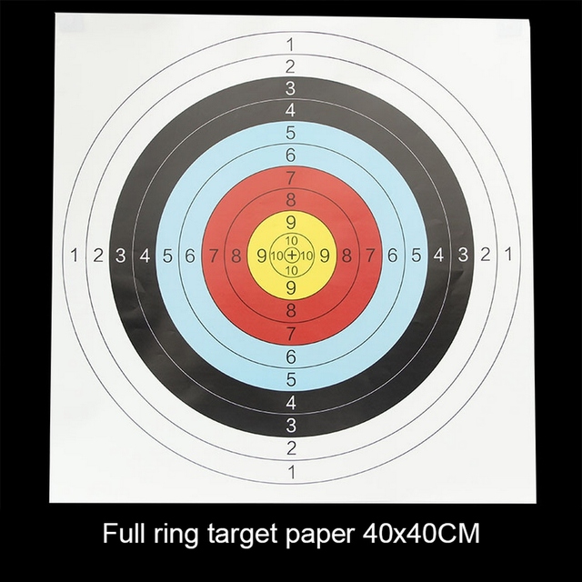 20 sztuk cel do strzelania, papierowy, łuk polowanie, łucznictwo, zestaw standardowy, pełny pierścień - Wianko - 6