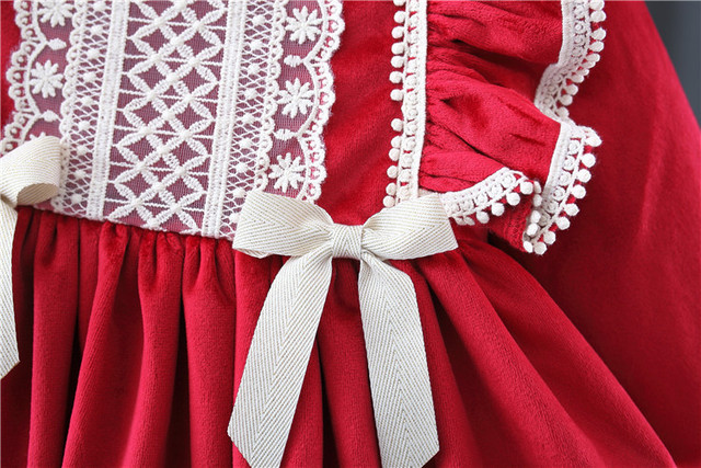 Dziewczęca sukienka noworodkowa LZH 2021 z długimi rękawami, aksamitna księżniczka, ubranie na jesień/zimę - Wianko - 10