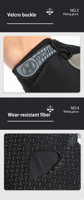 Rękawice rowerowe pół palca antypoślizgowe - oddychające, przeciwwstrząsowe - dla kobiet i mężczyzn w outdoorowych i motocyklowych sportach - Wianko - 8