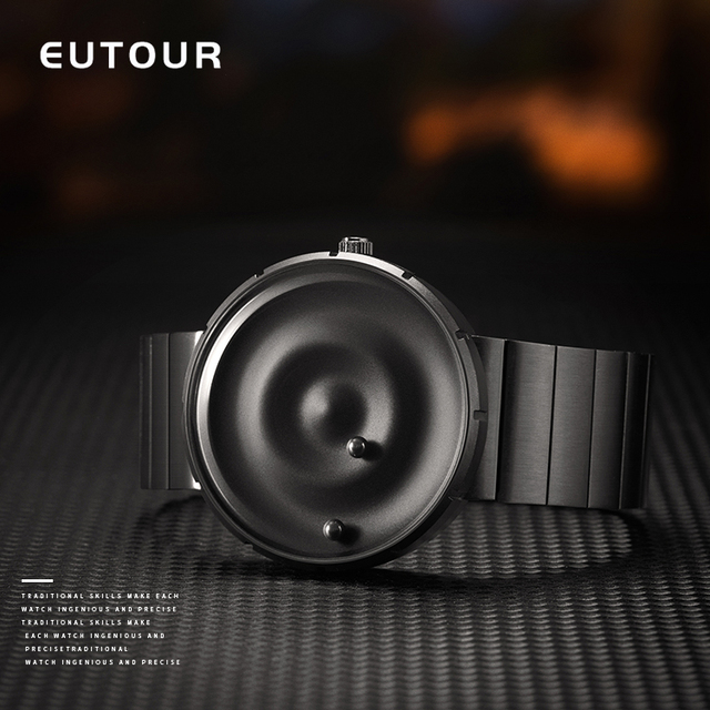 Męski zegarek kwarcowy EUTOUR Erkek Kol Saati - odporny na wodę, wykonany ze stali nierdzewnej, z magnetyczną kulka - Wianko - 11