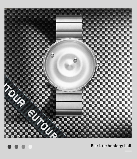 Męski zegarek kwarcowy EUTOUR Erkek Kol Saati - odporny na wodę, wykonany ze stali nierdzewnej, z magnetyczną kulka - Wianko - 4