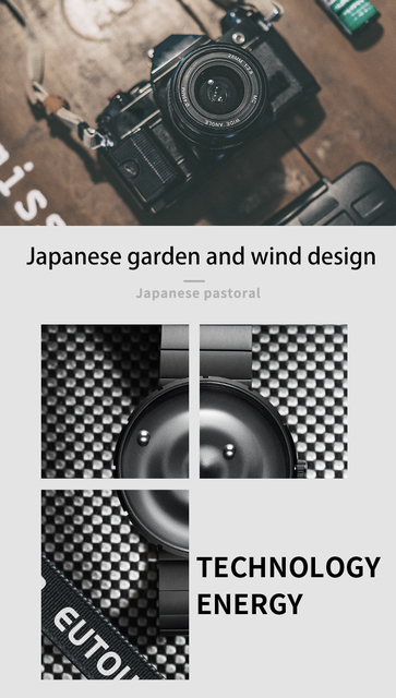 Męski zegarek kwarcowy EUTOUR Erkek Kol Saati - odporny na wodę, wykonany ze stali nierdzewnej, z magnetyczną kulka - Wianko - 3