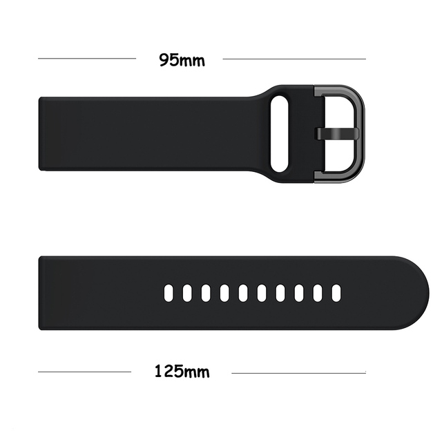 Pasek silikonowy do zegarka Samsung Gear S3 Frontier/Galaxy Watch 3 46mm/42mm/Aktywny 2 44mm/40mm - 22mm/20mm - Wianko - 2