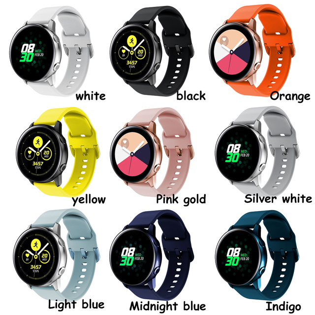 Pasek silikonowy do zegarka Samsung Gear S3 Frontier/Galaxy Watch 3 46mm/42mm/Aktywny 2 44mm/40mm - 22mm/20mm - Wianko - 3