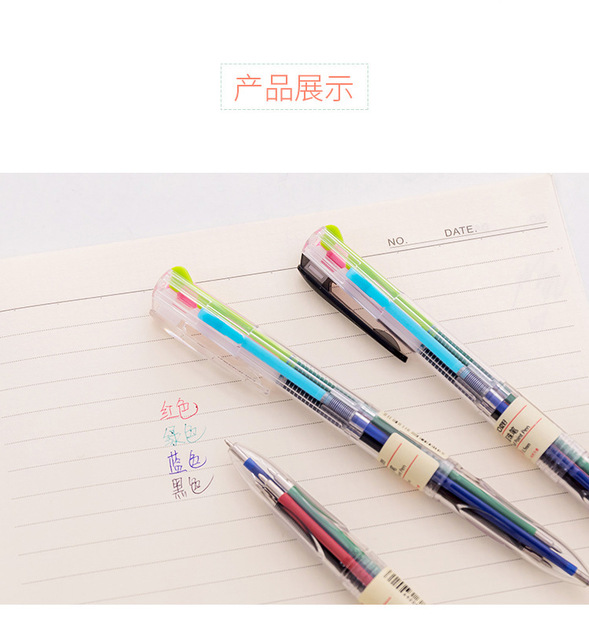 Długopis 40 sztuk z przezroczystym korpusikiem w 4 kolorach, idealny dla ucznia japońskiej szkoły - Wianko - 5