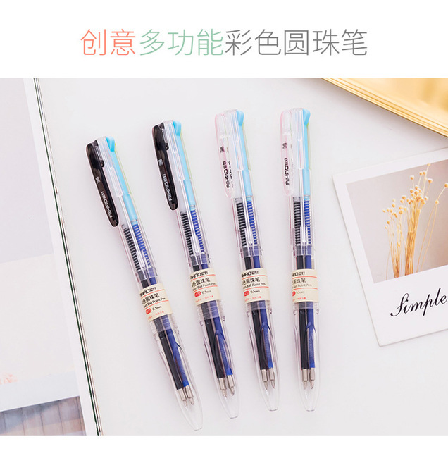 Długopis 40 sztuk z przezroczystym korpusikiem w 4 kolorach, idealny dla ucznia japońskiej szkoły - Wianko - 1