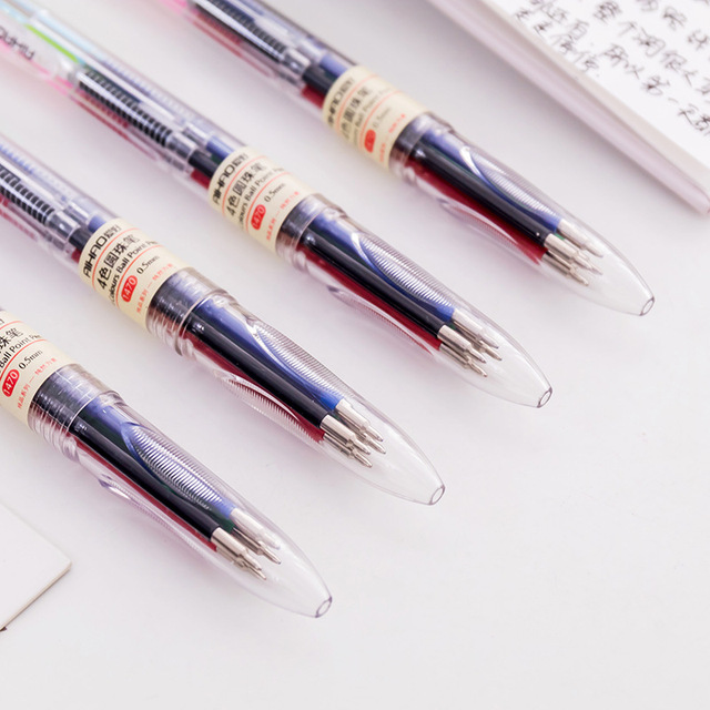 Długopis 40 sztuk z przezroczystym korpusikiem w 4 kolorach, idealny dla ucznia japońskiej szkoły - Wianko - 10