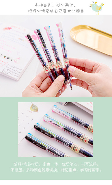 Długopis 40 sztuk z przezroczystym korpusikiem w 4 kolorach, idealny dla ucznia japońskiej szkoły - Wianko - 2