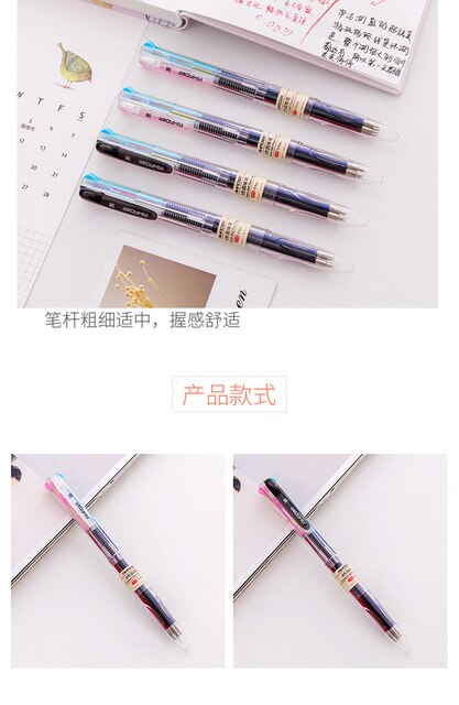 Długopis 40 sztuk z przezroczystym korpusikiem w 4 kolorach, idealny dla ucznia japońskiej szkoły - Wianko - 4