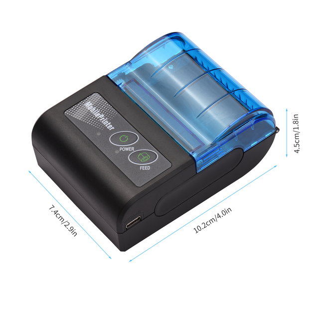 Drukarka etykiet termiczna Mini 2 cala 203DPI BT USB 58mm papier - Wianko - 5