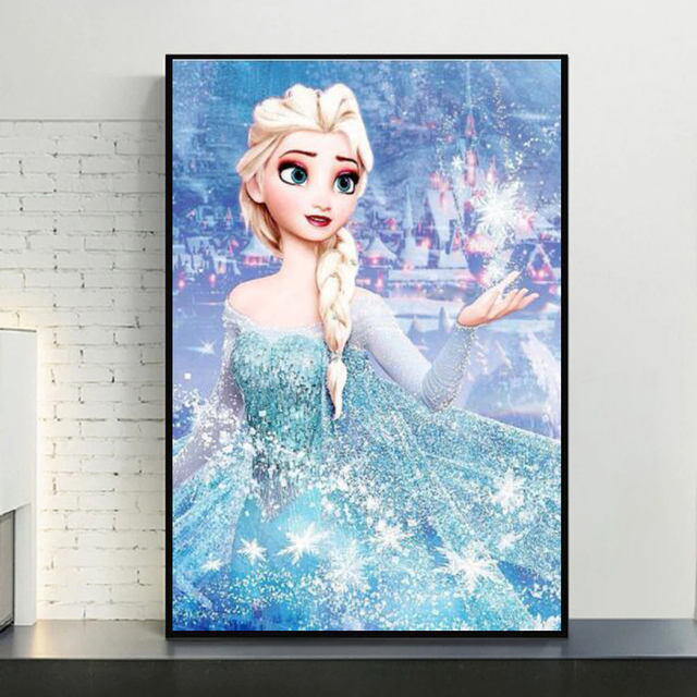 Plakaty Disney Mrożone Księżniczki Anna i Elsa - wydruki na płótnie, idealne do dekoracji pokoju dziewczyn - Wianko - 6