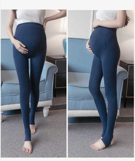 Legginsy ciążowe damskie w jednolitym kolorze M-6XL, regulowane, luźne, długie spodnie, noszone przez 40-125KG kobiet w ciąży - Wianko - 20