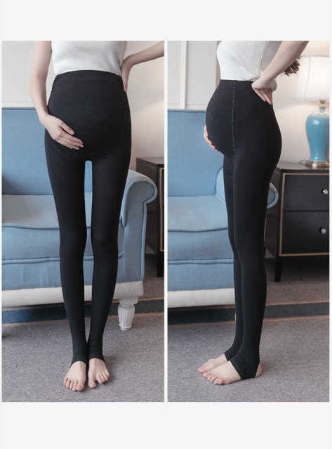 Legginsy ciążowe damskie w jednolitym kolorze M-6XL, regulowane, luźne, długie spodnie, noszone przez 40-125KG kobiet w ciąży - Wianko - 16