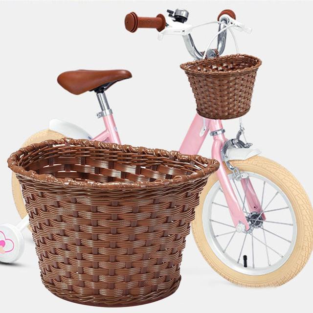 Retro kosz na kierownicę rowerową + frędzle serpentyny na dziecięce trójkołowe rowery i skutery (dla chłopców i dziewcząt) - Wianko - 10