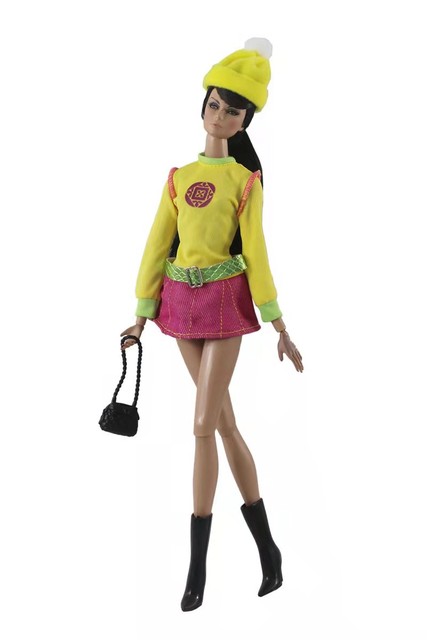 Akcesoria do ubrania dla lalek Barbie - sukienka „Princeska” z długimi rękawami dla dzieciowych strojów na co dzień, wraz z torbą na buty 11.5 BJD - Wianko - 13