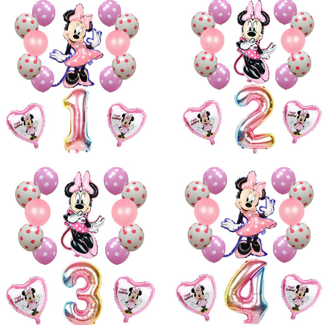 Zestaw balonów foliowych Disney Minnie i Mickey Mouse 32 cali – dekoracje na imprezę urodzinową, Baby Shower, zabawki dla dzieci - Wianko - 3