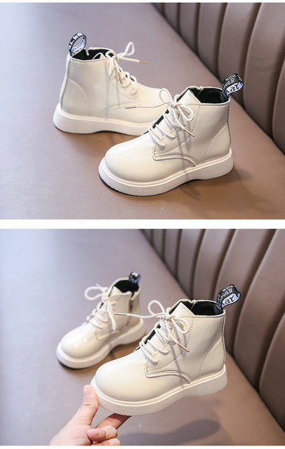 Nowe buty szkolne zimowe Jesień 2021 dla dzieci - krótkie, w stylu brytyjskim, antypoślizgowe, dla chłopców i dziewcząt G289 - Wianko - 4