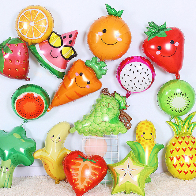 Balon folia aluminiowa - dekoracja owoce i warzywa, hawaje, farma - Wianko - 3