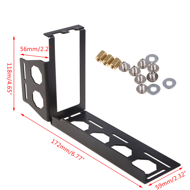 Stojak pionowy DIY do montażu kart graficznych PCI Express z uchwytem na obudowę PC - metalowy - Wianko - 2