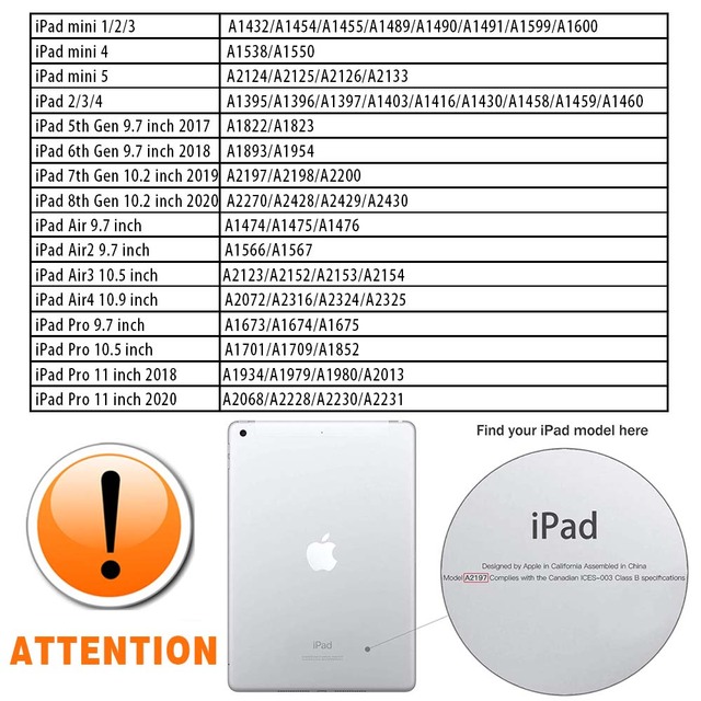 Etui na Tablet do Apple IPad Air 3 1 2/IPad 8th 7th 10.2 5th 6th/ Pro 11 10.5 9.7/IPad 2 3 4 Mini 1 2 3 4 5 7.9 - powłoki z tworzywa sztucznego - Wianko - 3