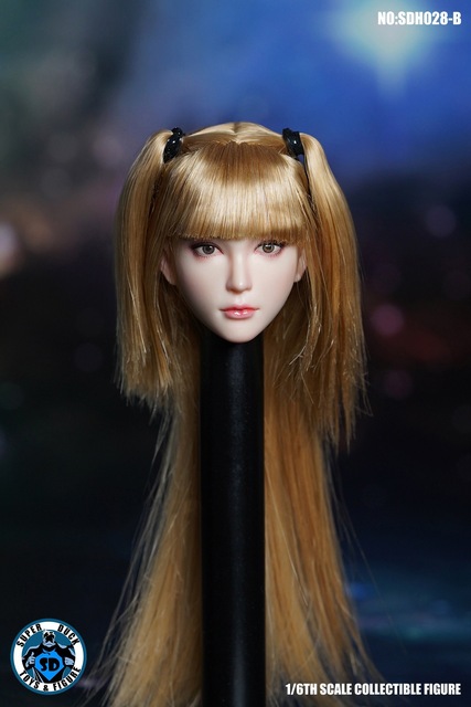 1/6 Figurka akcji SUPER DUCK SDH028 z długimi włosami – modelowanie szefa, pasujące do 12'' ciała kobiecego - Wianko - 4