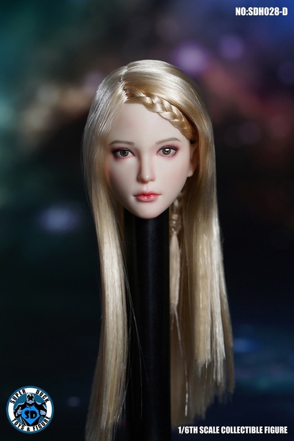1/6 Figurka akcji SUPER DUCK SDH028 z długimi włosami – modelowanie szefa, pasujące do 12'' ciała kobiecego - Wianko - 9