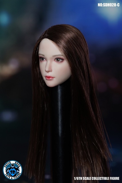 1/6 Figurka akcji SUPER DUCK SDH028 z długimi włosami – modelowanie szefa, pasujące do 12'' ciała kobiecego - Wianko - 7