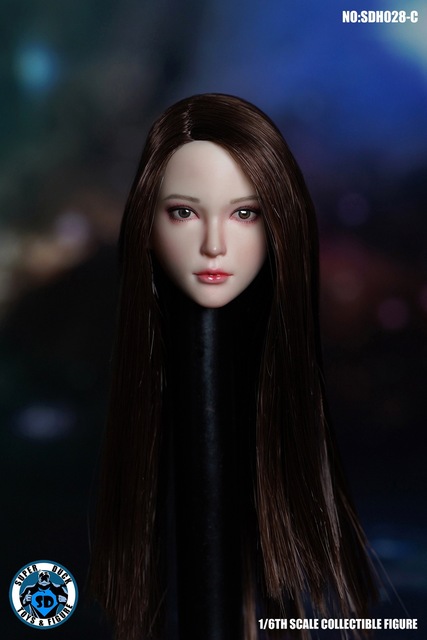 1/6 Figurka akcji SUPER DUCK SDH028 z długimi włosami – modelowanie szefa, pasujące do 12'' ciała kobiecego - Wianko - 8