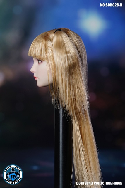 1/6 Figurka akcji SUPER DUCK SDH028 z długimi włosami – modelowanie szefa, pasujące do 12'' ciała kobiecego - Wianko - 6