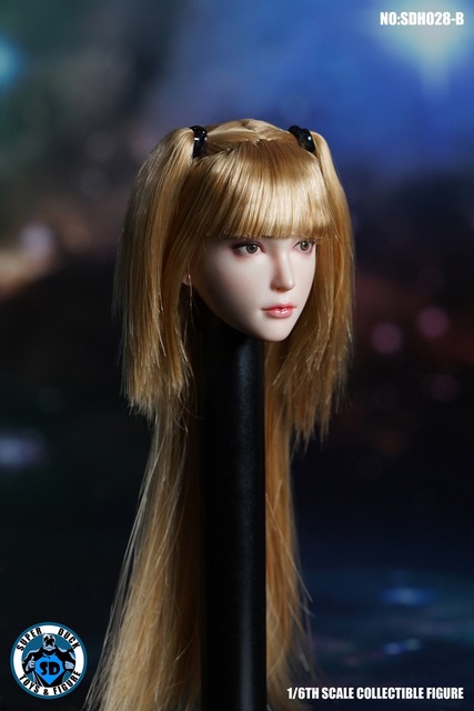 1/6 Figurka akcji SUPER DUCK SDH028 z długimi włosami – modelowanie szefa, pasujące do 12'' ciała kobiecego - Wianko - 5