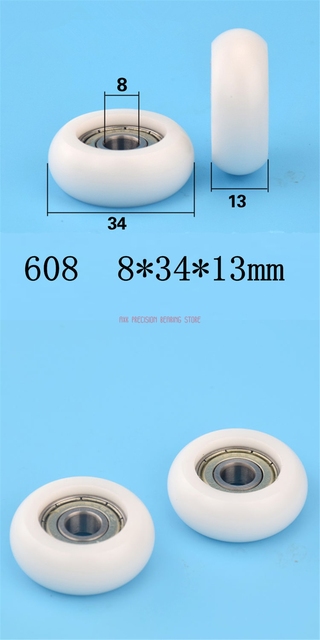 Łożysko 3030 sferyczne z tworzywa sztucznego, aluminiowa szyna, krzywka 8*34*13mm - Wianko - 12