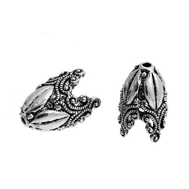 Luzem metalowe koraliki dystansowe Lotos z dziurką do biżuterii DIY Handmade - koralik czapki filigran na kolczyki i naszyjnik dla kobiet i dziewcząt - Wianko - 2