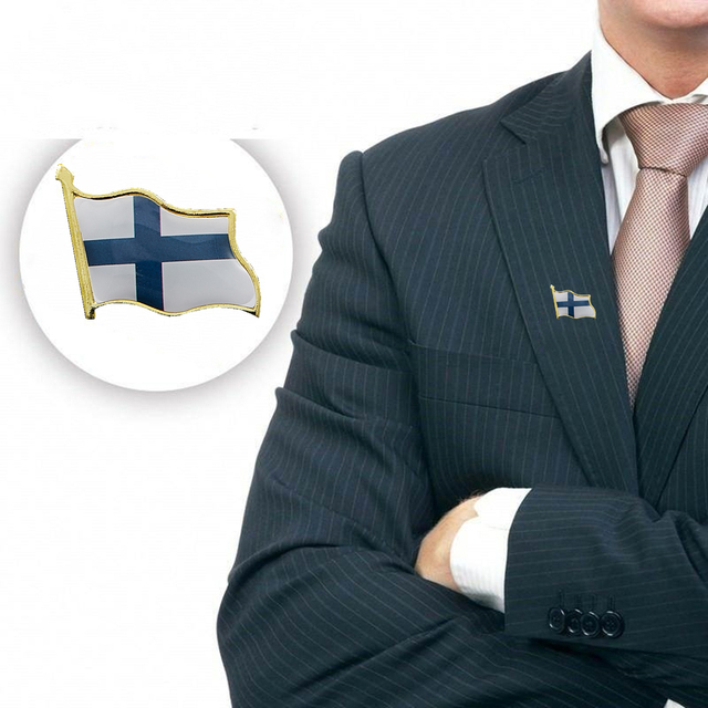 Przypinka Finlandia macha na klapę patriotyczny znaczek metalowy - Wianko - 26