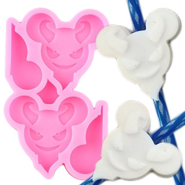 Silikonowe formy cukierki na Halloween z wizerunkiem głowy Myszki Mickey Disney - brelok z formą żywicy epoksydowej - Wianko - 1