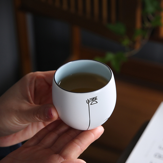 Filiżanka kawy kubek herbaty miska chiński zestaw akcesoria do herbaty 4 sztuki ręcznie wykonane z ceramiki - Wianko - 1