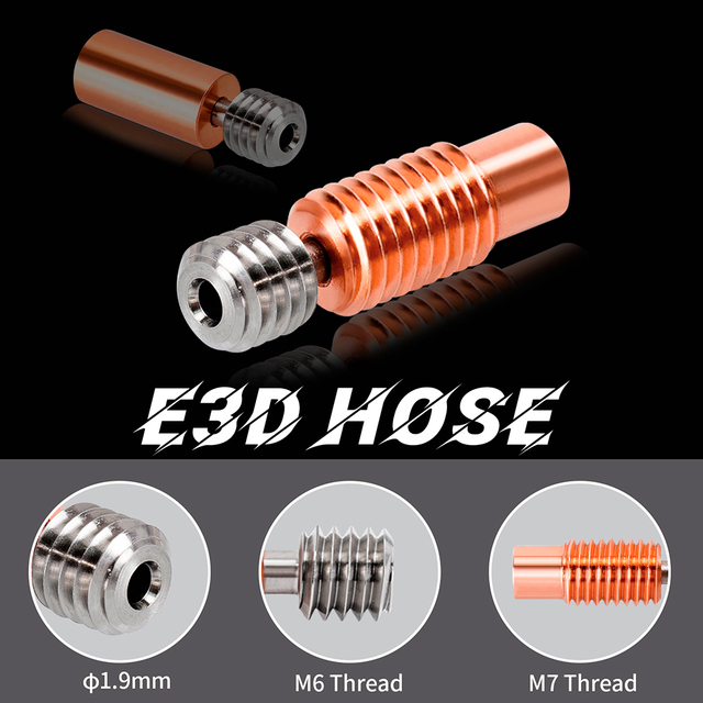 Rampa E3D wysokiej jakości V6 z przerwą cieplną dla E3D V6 Hotend M6/M7, gwint bi-metal, blok grzewczy 1.75mm - część drukarki 3D - Wianko - 2