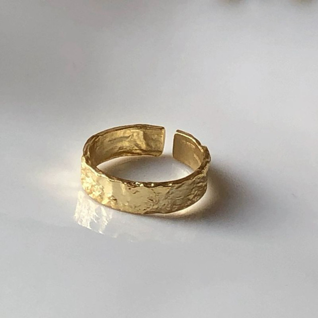 Nowy pierścień ręcznie wykonany z metalu - biżuteria z Japonii i Korei Południowej 2021 - Wianko - 2