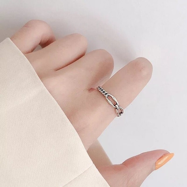 Nowy pierścień ręcznie wykonany z metalu - biżuteria z Japonii i Korei Południowej 2021 - Wianko - 6