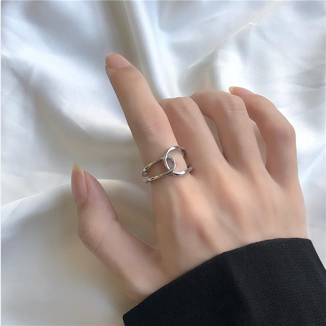 Nowy pierścień ręcznie wykonany z metalu - biżuteria z Japonii i Korei Południowej 2021 - Wianko - 1