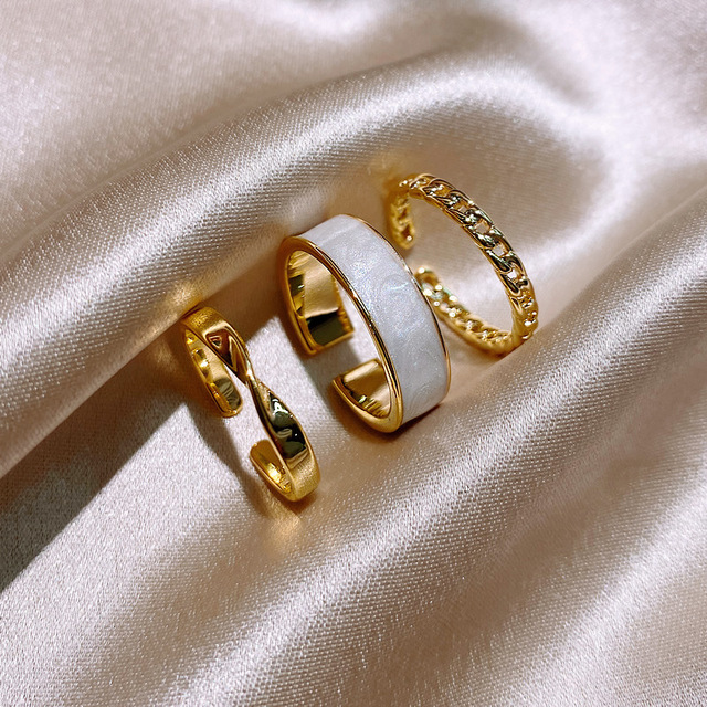 Nowy pierścień ręcznie wykonany z metalu - biżuteria z Japonii i Korei Południowej 2021 - Wianko - 11