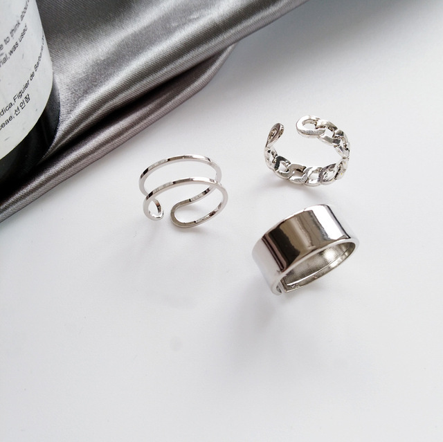 Nowy pierścień ręcznie wykonany z metalu - biżuteria z Japonii i Korei Południowej 2021 - Wianko - 8