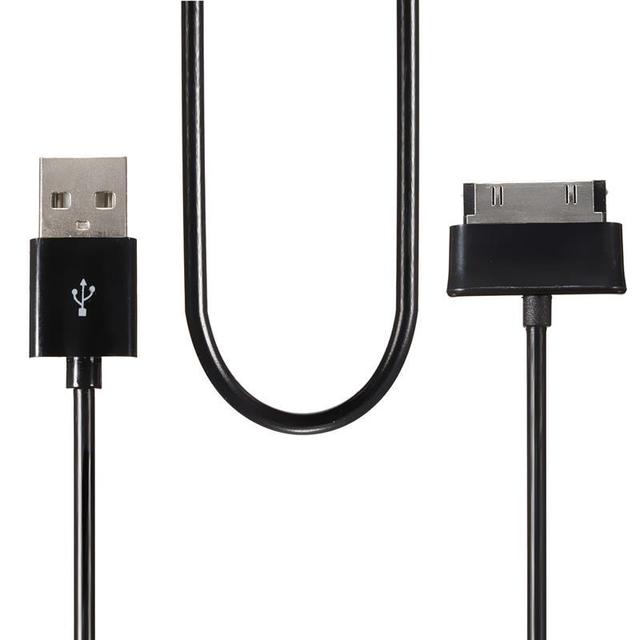 Kabel USB do ładowania danych do Samsung Galaxy Tab 10.1 i 8.9 (P1000, P3100, P1010, N8000, P5100, P5110, P7510, P7500, P6200) - czarny - Wianko - 1