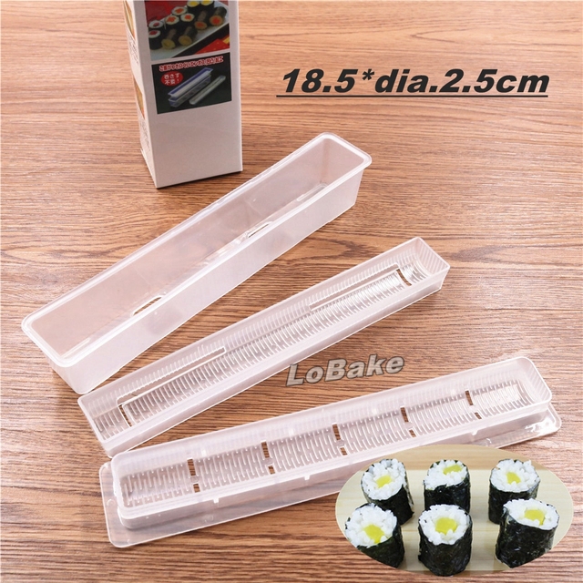 Brand new wewnątrz 19*2.5cm z tworzywa sztucznego można rozdzielić rolki do robienia sushi zestaw form ryż rolki formy sushi bazooka na przybory kuchenne - Wianko - 2