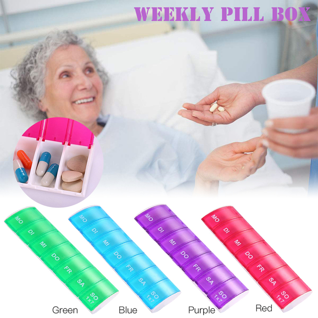 Pojemnik na leki z organizatorem dni tygodnia – przenośny tablet na pigułki - Wianko - 6