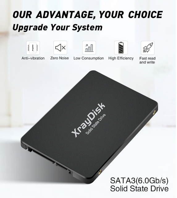 Dysk twardy SSD XrayDisk Sata3 - 60GB, 120GB, 240GB, 128GB, 256GB, 480GB, 512GB, 2.5 - wewnętrzny dysk SSD na PC i laptopa - Wianko - 1