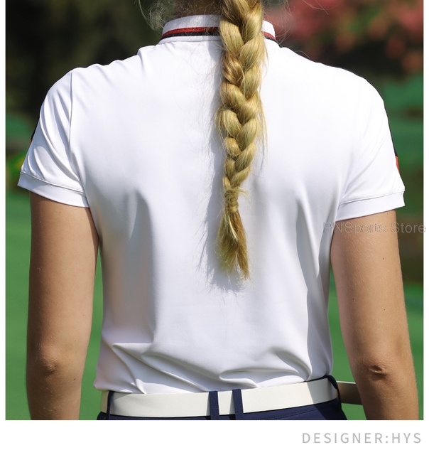 Pgm Golf - Spodnie do golfa damskie Slim z krótkim rękawem - Wianko - 10