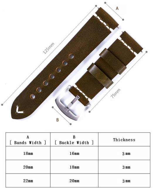 Skórzany pasek do zegarków Vintage lśniący połysk 18mm/20mm/22mm z wysokiej jakości skóry wołowej dla GT 2 Pro Gear S3 - Wianko - 13